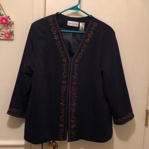 Women’s Alfred Dunner black open jacket size 16